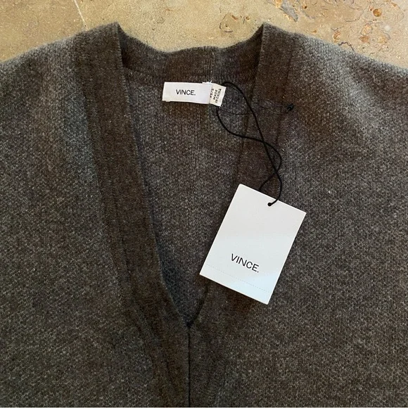 Vince Brown/Cream Striped Poncho NWT